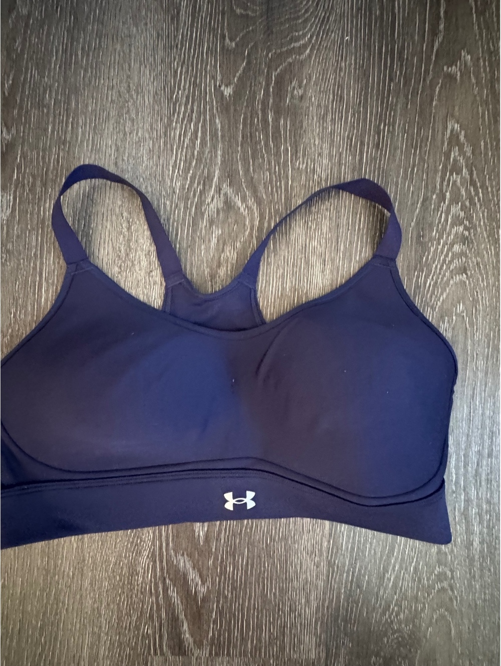 Under Armour Women's Fitted Sports Bra Large Navy Blue